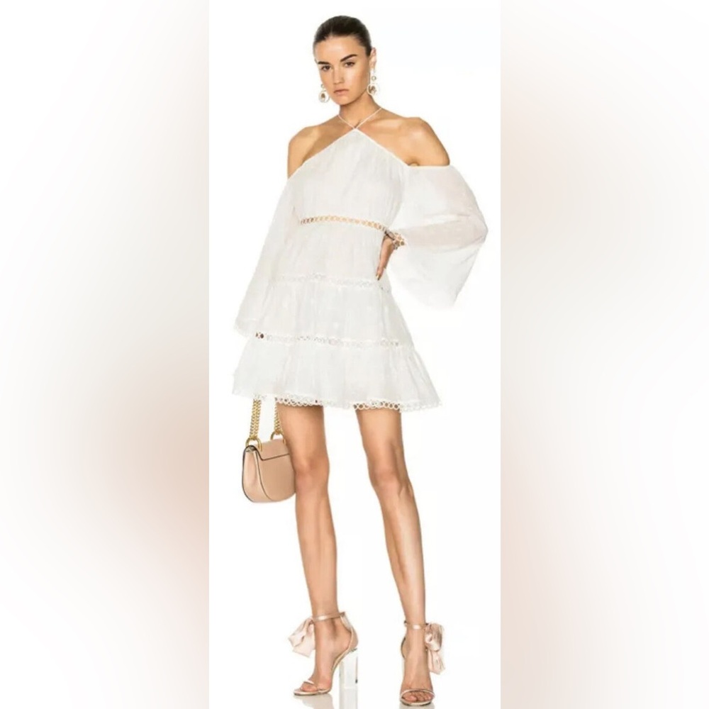 Zimmerman Jasper floating dot dress in white size 1